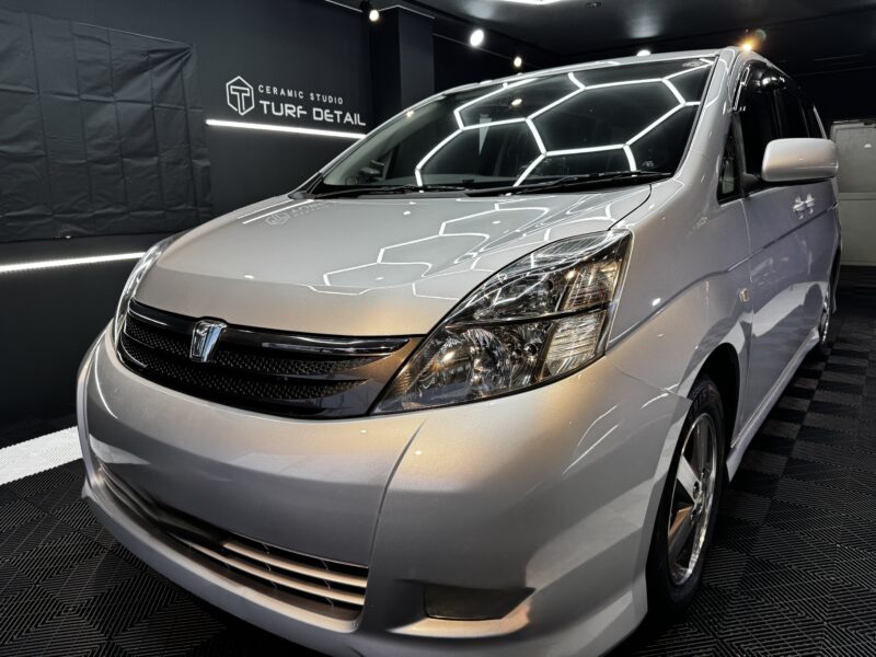 【トヨタ アイシス-プラタナ】ターフプレミアムガラスコーティング・ヘッドライトリペア・未塗装樹脂コーティング施工例/静岡県静岡市I様